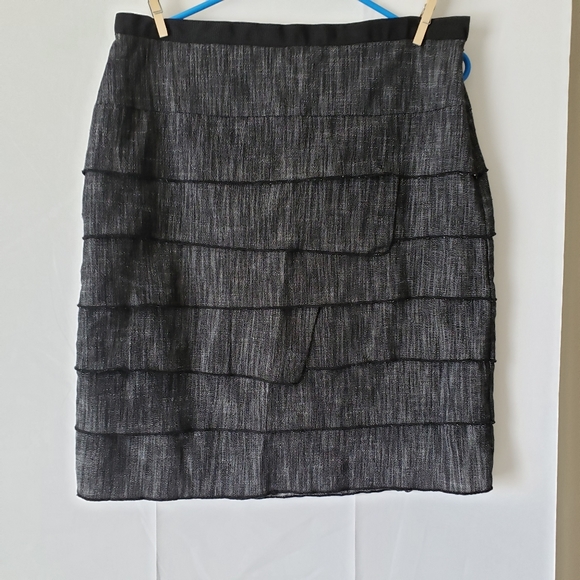 Larry Kevine Black/Gary Stretch Ruffle‎ Pencil Skit - Picture 1 of 7